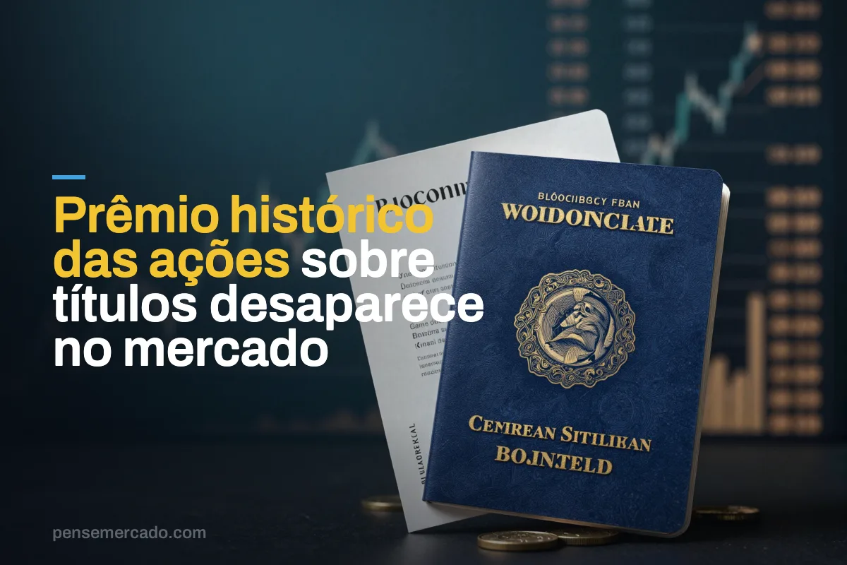 Prêmio histórico das ações sobre títulos desaparece no mercado