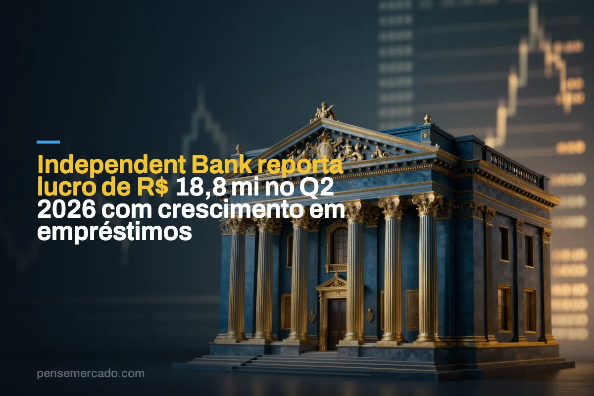 Independent Bank reporta lucro de R$ 18,8 mi no Q2 2026 com crescimento em empréstimos