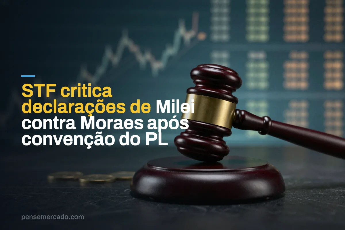 STF critica declarações de Milei contra Moraes após convenção do PL