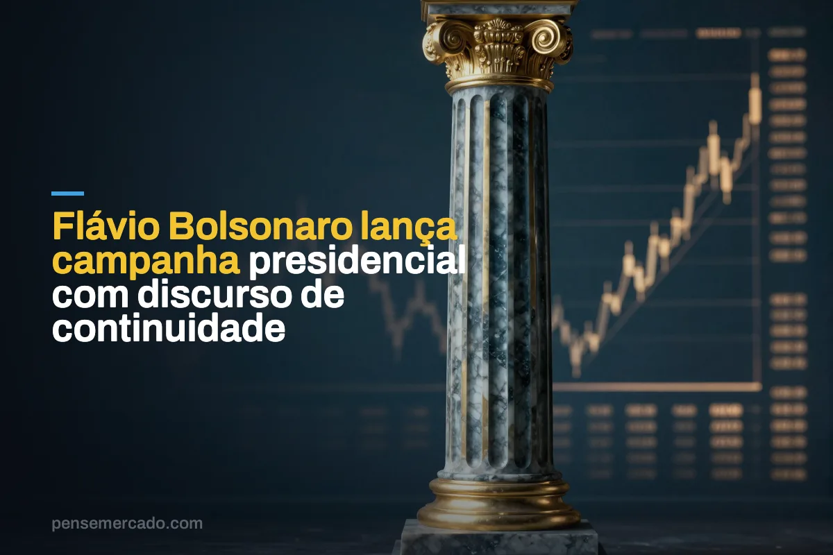 Flávio Bolsonaro lança campanha presidencial com discurso de continuidade