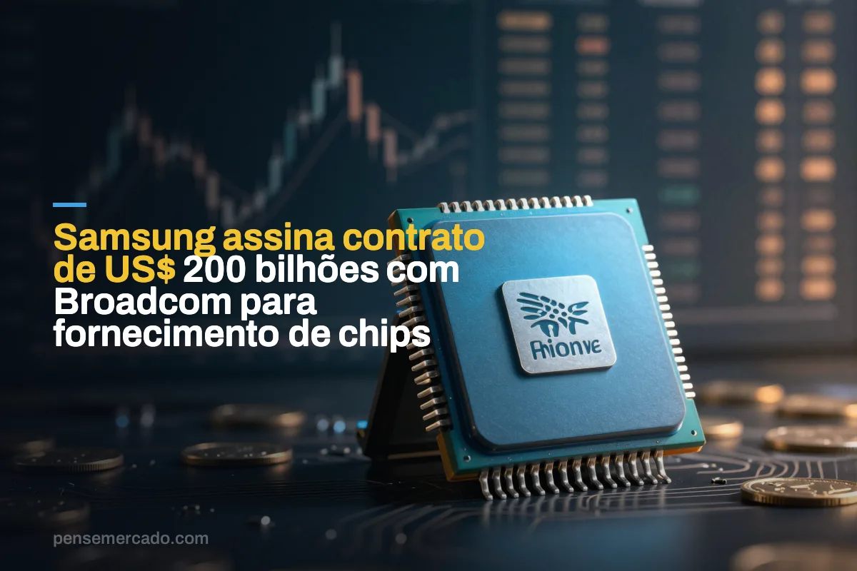 Samsung assina contrato de US$ 200 bilhões com Broadcom para fornecimento de chips