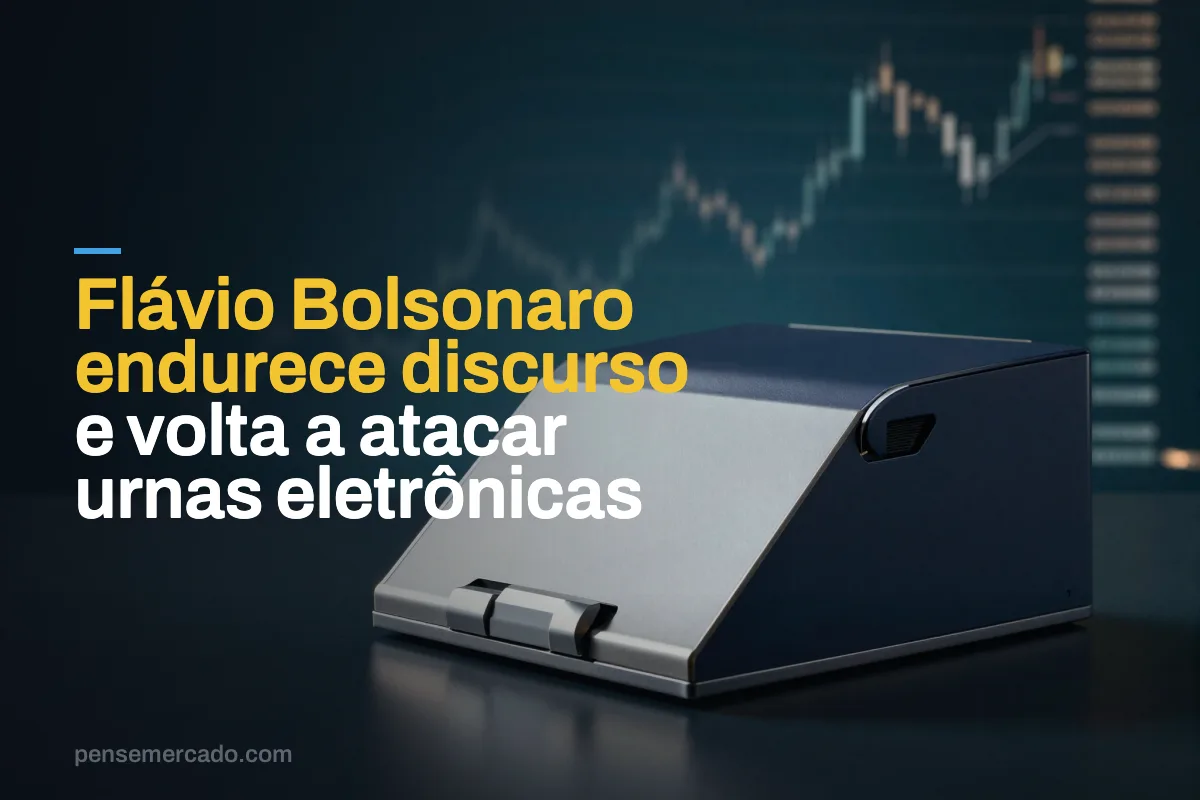 Flávio Bolsonaro endurece discurso e volta a atacar urnas eletrônicas