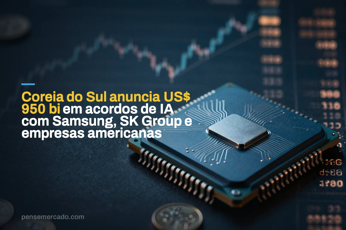 Coreia do Sul anuncia US$ 950 bi em acordos de IA com Samsung, SK Group e empresas americanas