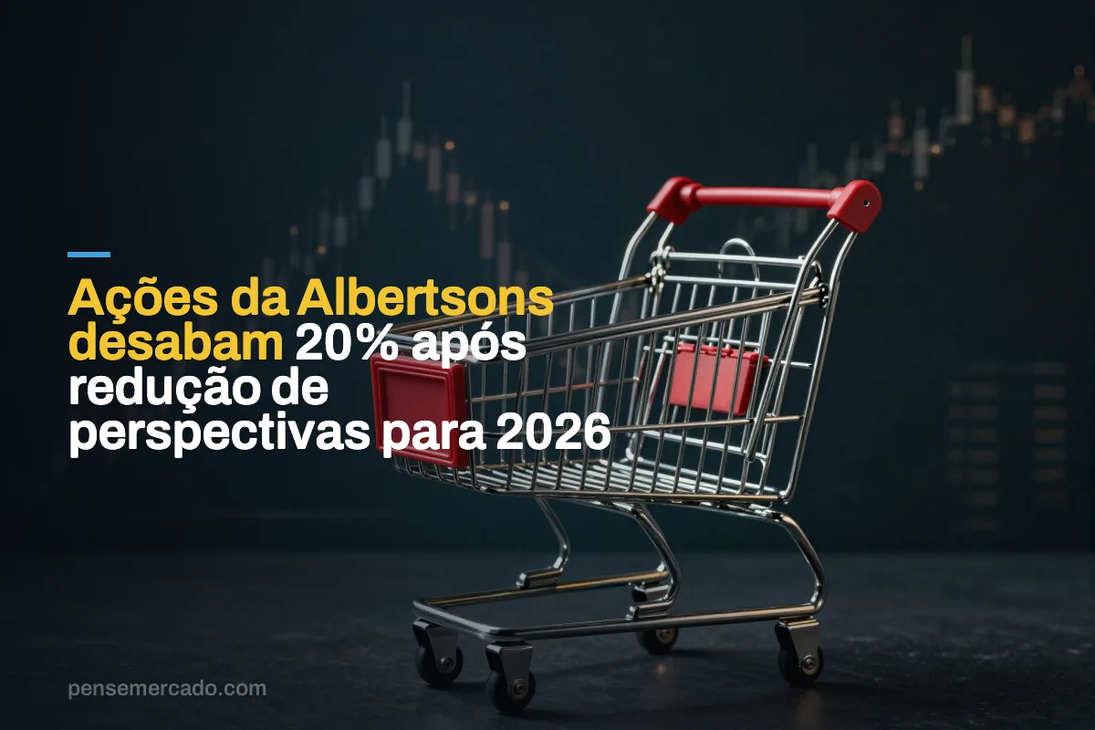 Ações da Albertsons desabam 20% após redução de perspectivas para 2026