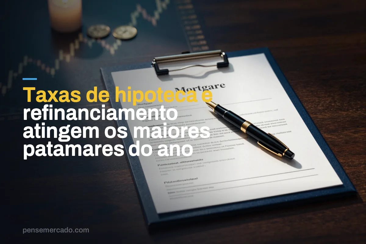 Taxas de hipoteca e refinanciamento atingem os maiores patamares do ano