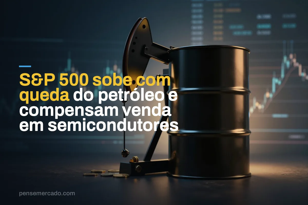 S&P 500 sobe com queda do petróleo e compensam venda em semicondutores