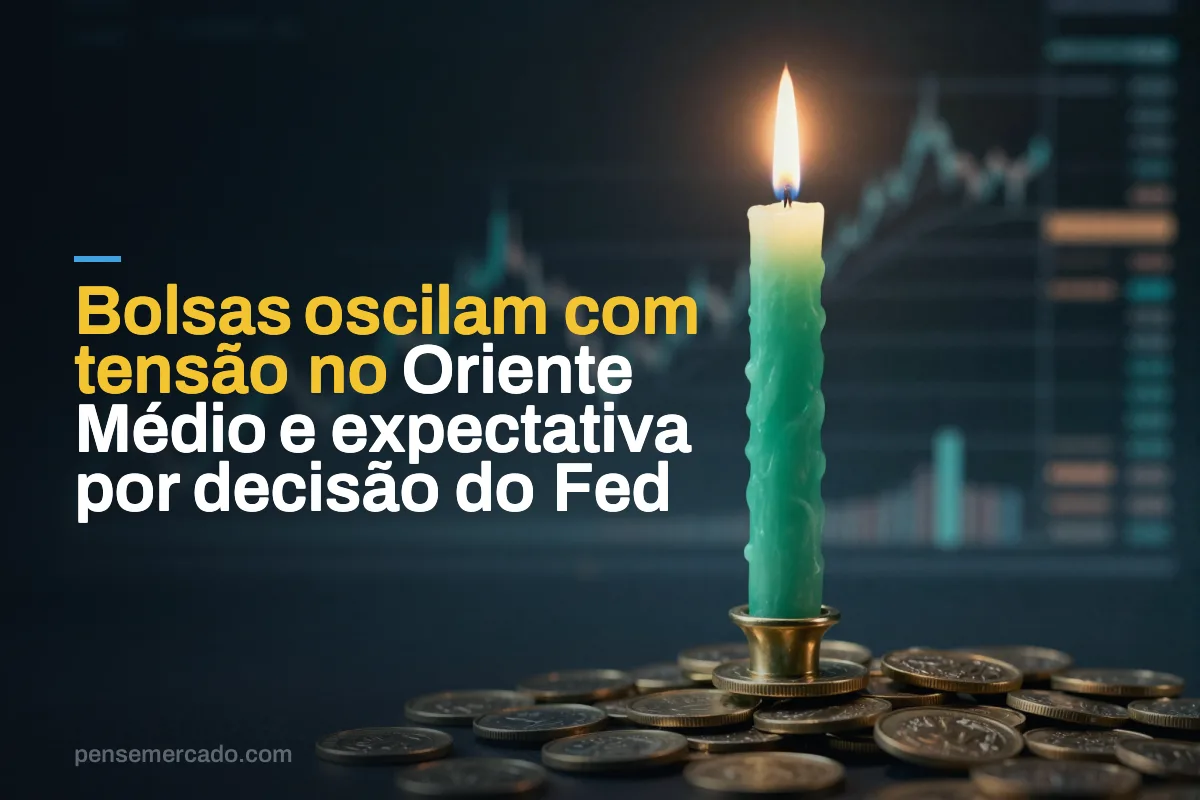 Bolsas oscilam com tensão no Oriente Médio e expectativa por decisão do Fed