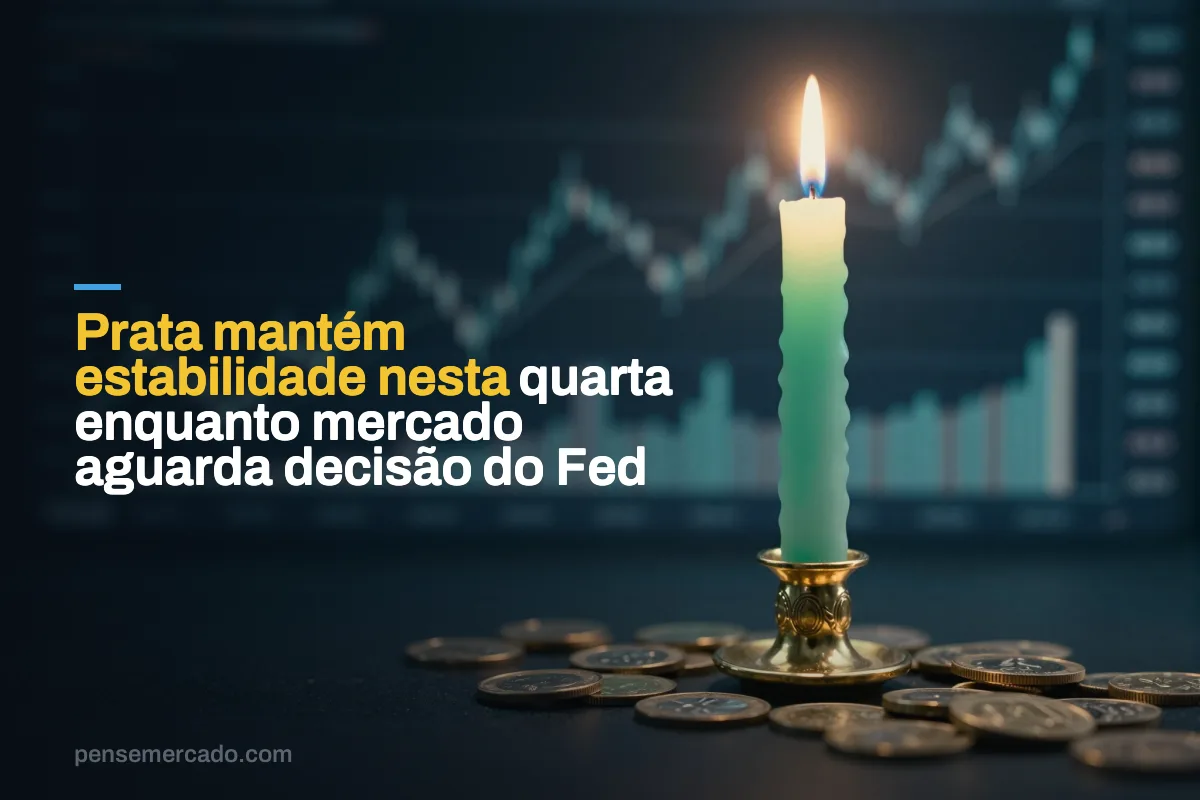 Prata mantém estabilidade nesta quarta enquanto mercado aguarda decisão do Fed