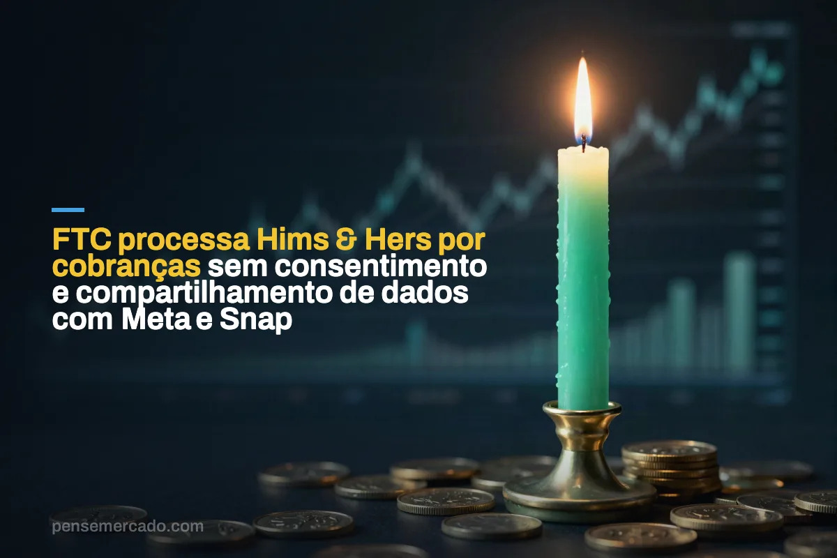 FTC processa Hims & Hers por cobranças sem consentimento e compartilhamento de dados com Meta e Snap