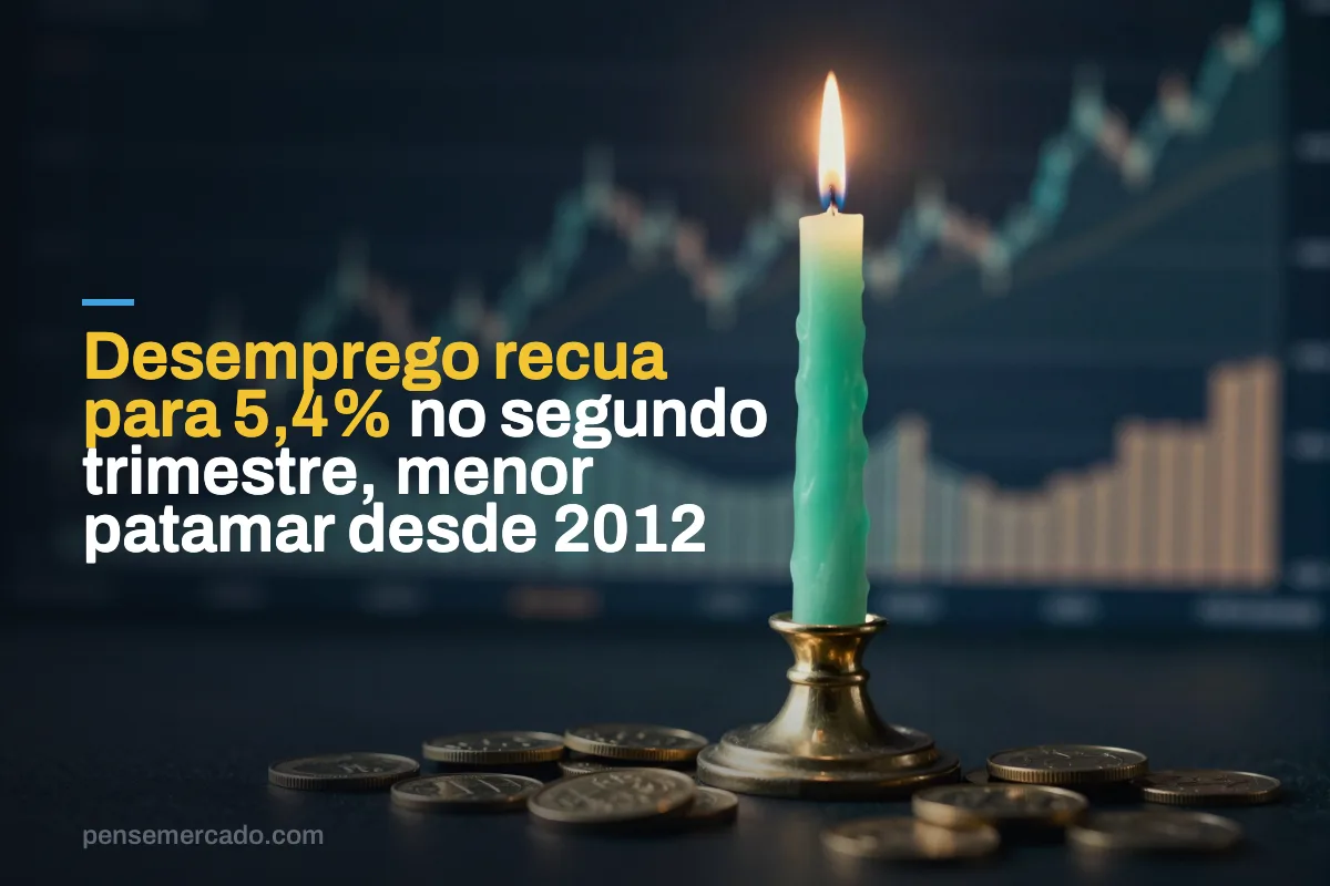 Desemprego recua para 5,4% no segundo trimestre, menor patamar desde 2012