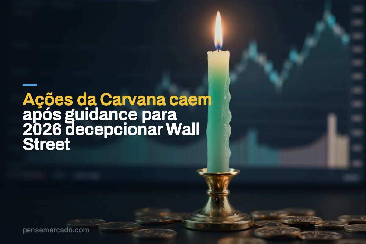 Ações da Carvana caem após guidance para 2026 decepcionar Wall Street