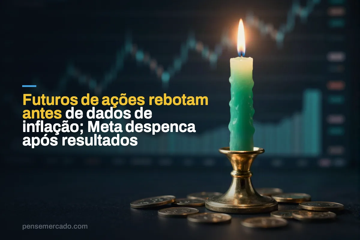 Futuros de ações rebotam antes de dados de inflação; Meta despenca após resultados