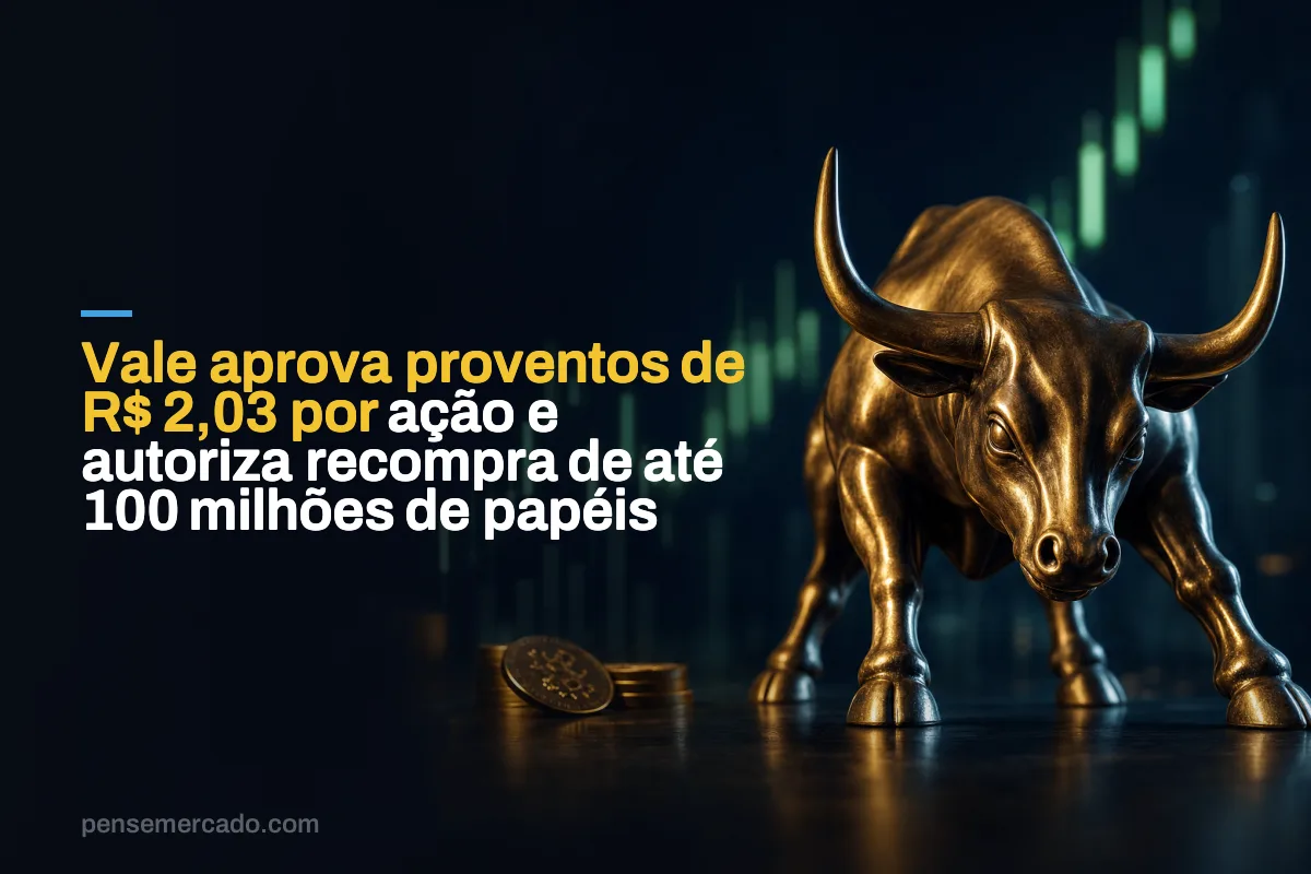 Vale aprova proventos de R$ 2,03 por ação e autoriza recompra de até 100 milhões de papéis