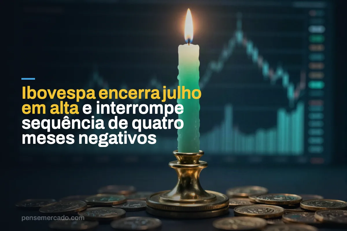 Ibovespa encerra julho em alta e interrompe sequência de quatro meses negativos