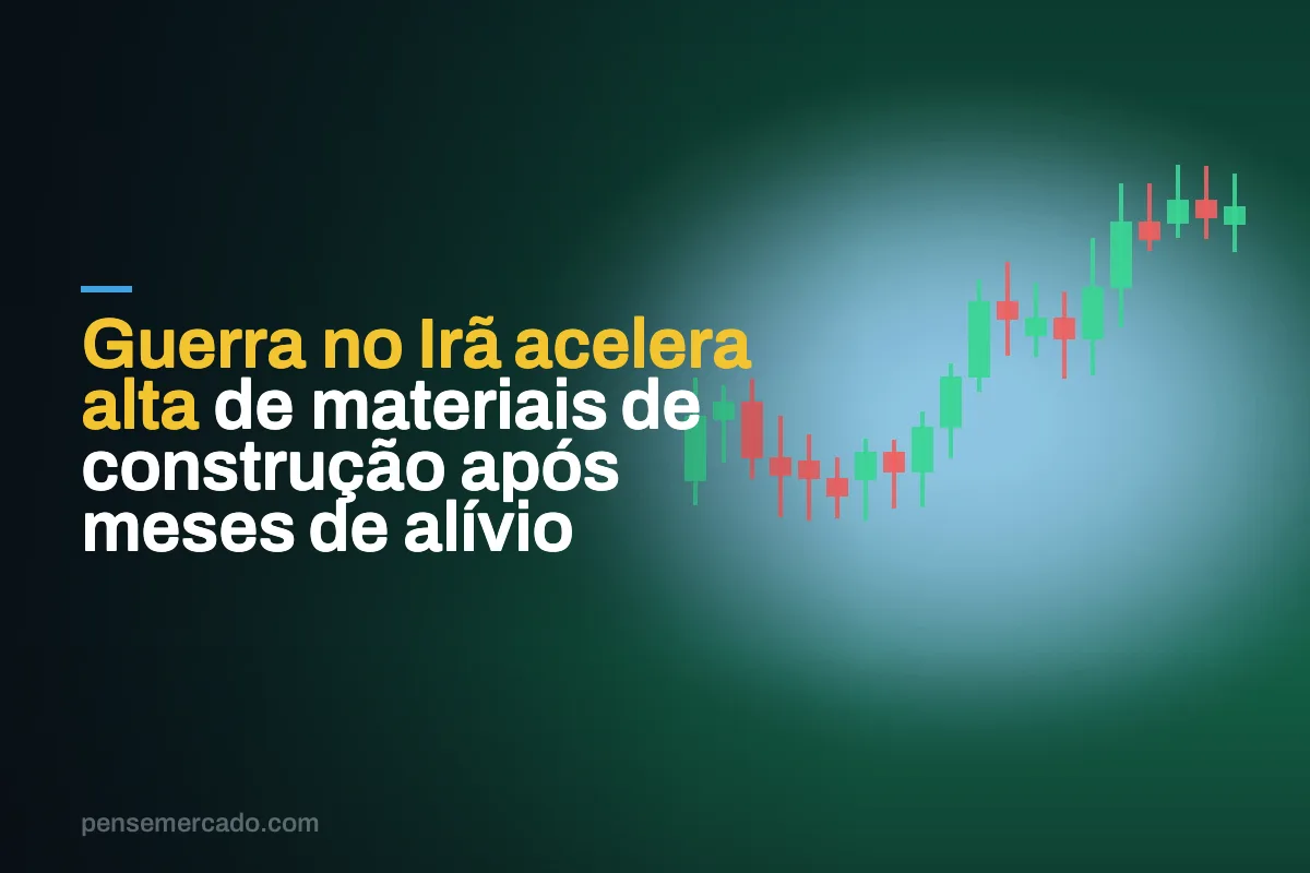 Guerra no Irã acelera alta de materiais de construção após meses de alívio
