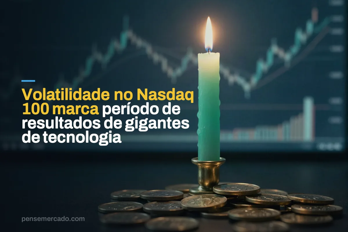 Volatilidade no Nasdaq 100 marca período de resultados de gigantes de tecnologia