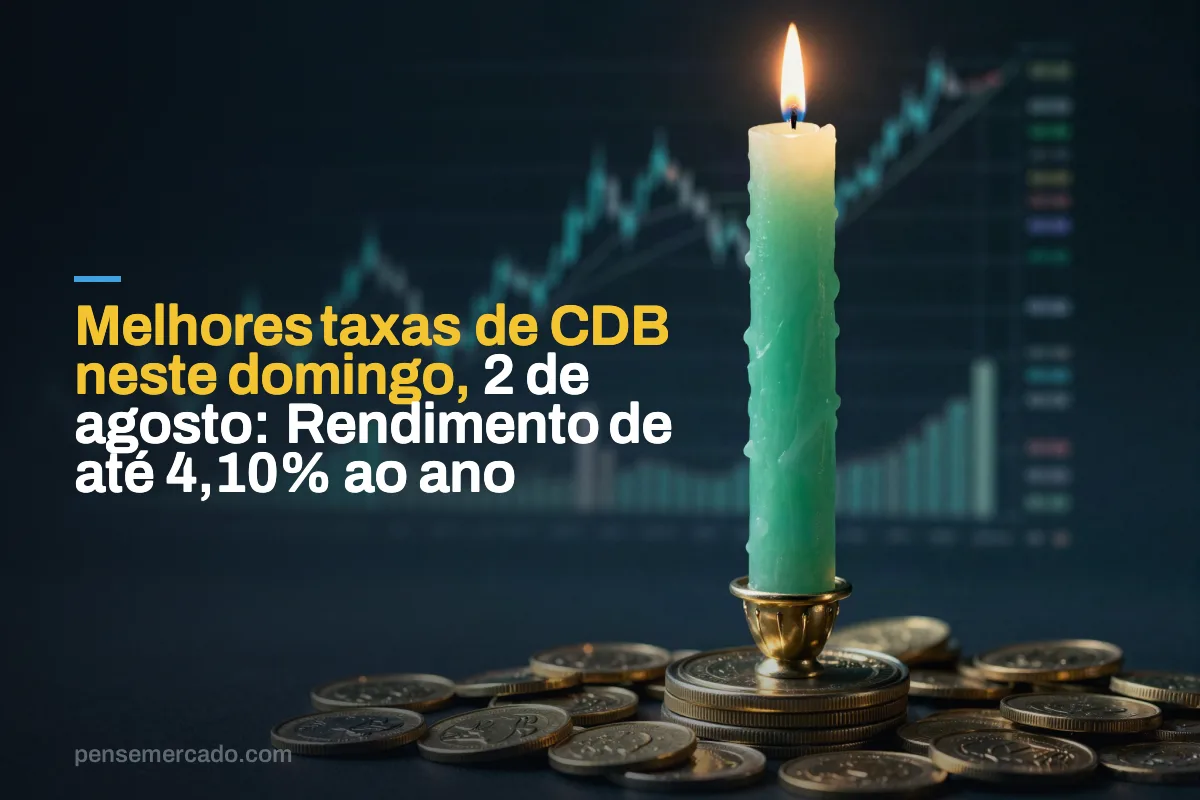 Melhores taxas de CDB neste domingo, 2 de agosto: Rendimento de até 4,10% ao ano