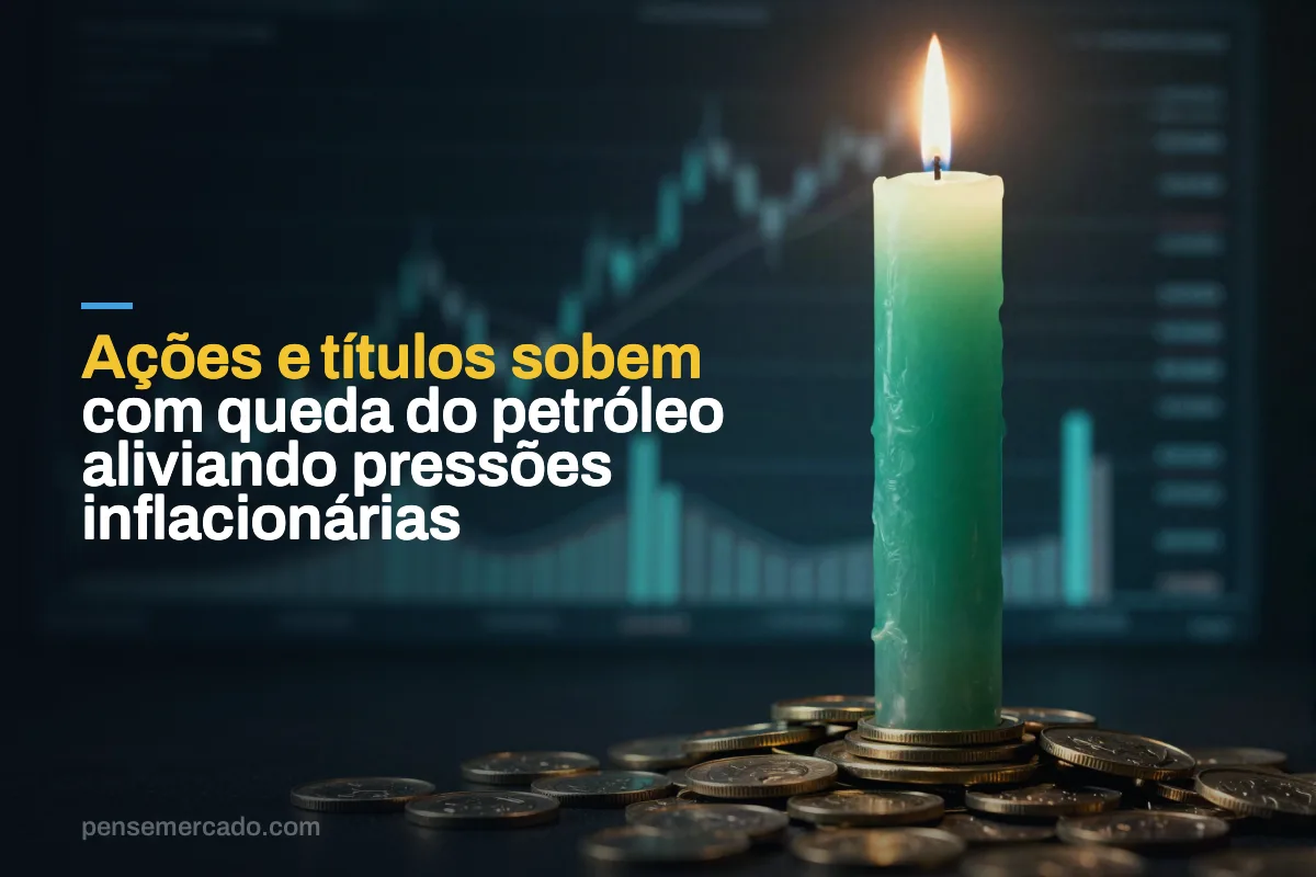 Ações e títulos sobem com queda do petróleo aliviando pressões inflacionárias