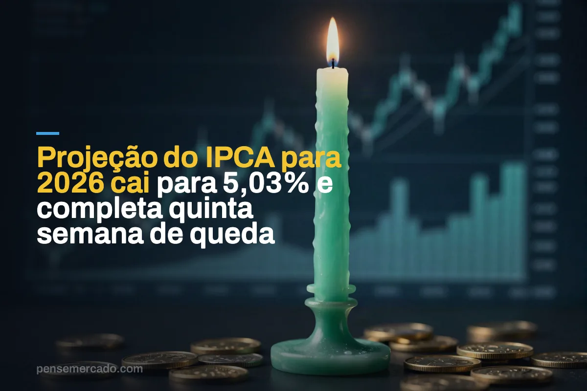 Projeção do IPCA para 2026 cai para 5,03% e completa quinta semana de queda