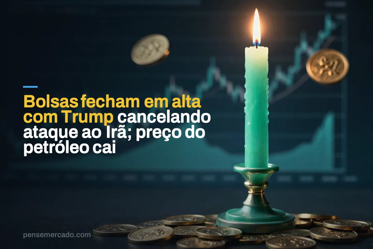 Bolsas fecham em alta com Trump cancelando ataque ao Irã; preço do petróleo cai