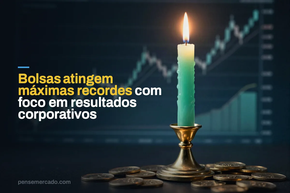Bolsas atingem máximas recordes com foco em resultados corporativos