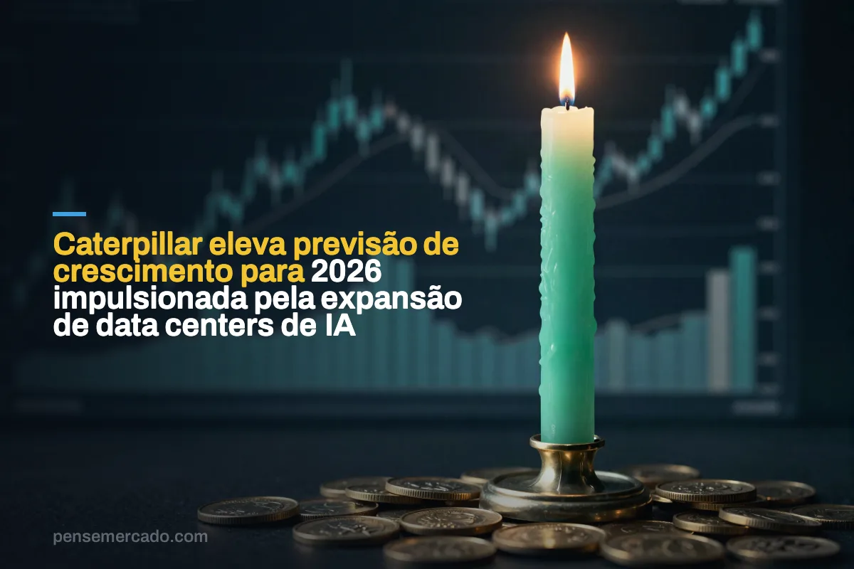 Caterpillar eleva previsão de crescimento para 2026 impulsionada pela expansão de data centers de IA