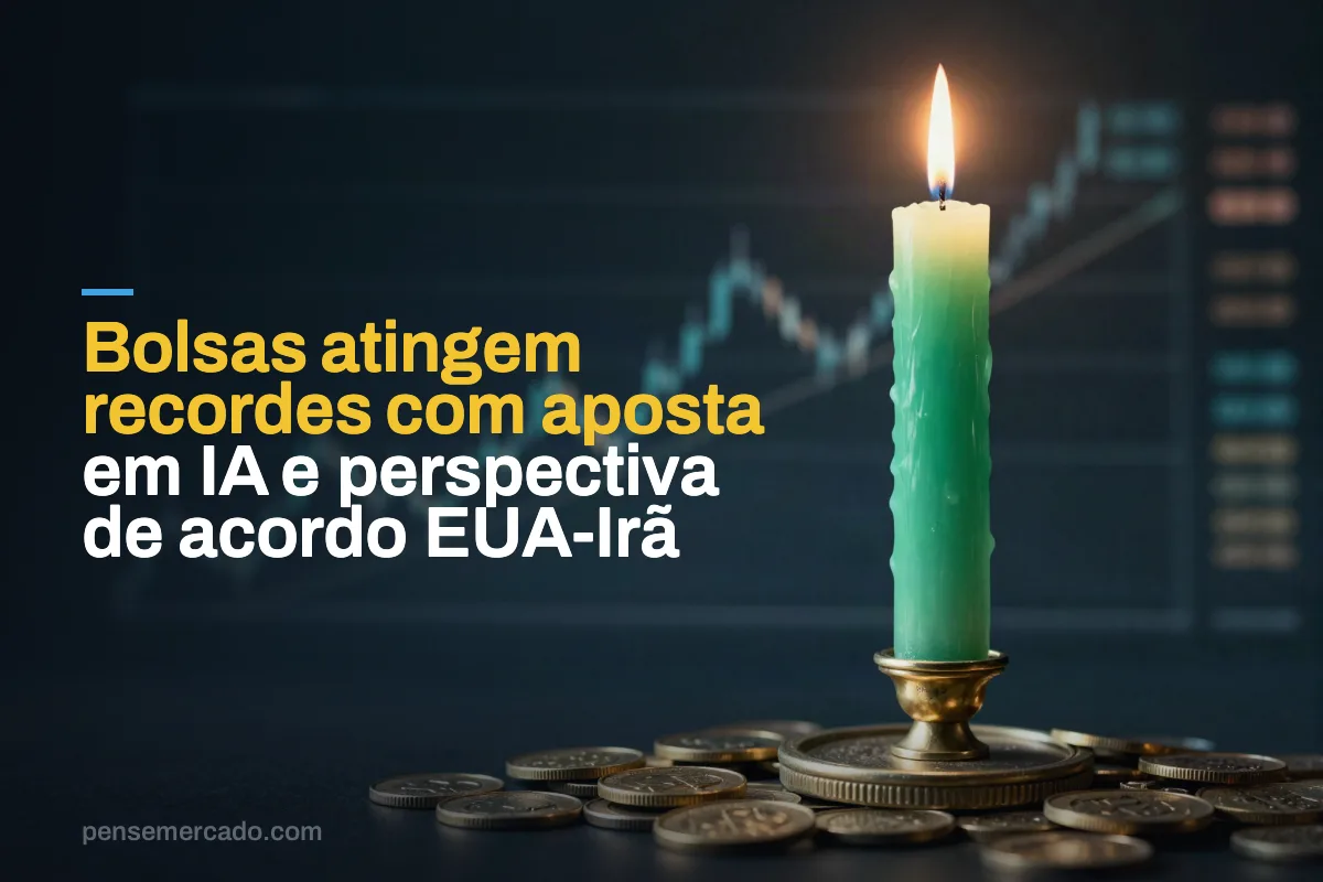 Bolsas atingem recordes com aposta em IA e perspectiva de acordo EUA-Irã