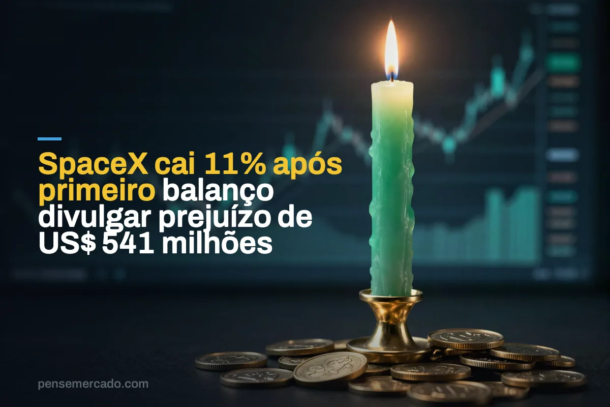 SpaceX cai 11% após primeiro balanço divulgar prejuízo de US$ 541 milhões