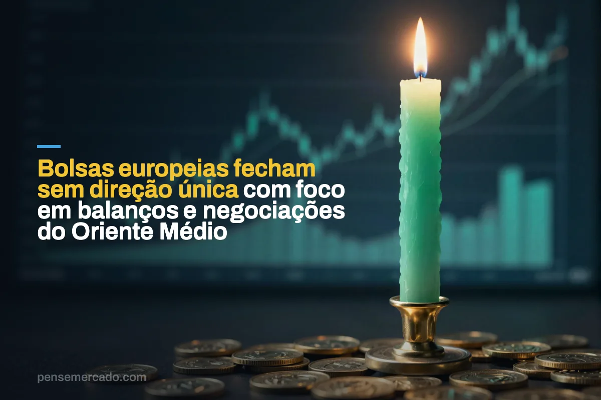 Bolsas europeias fecham sem direção única com foco em balanços e negociações do Oriente Médio