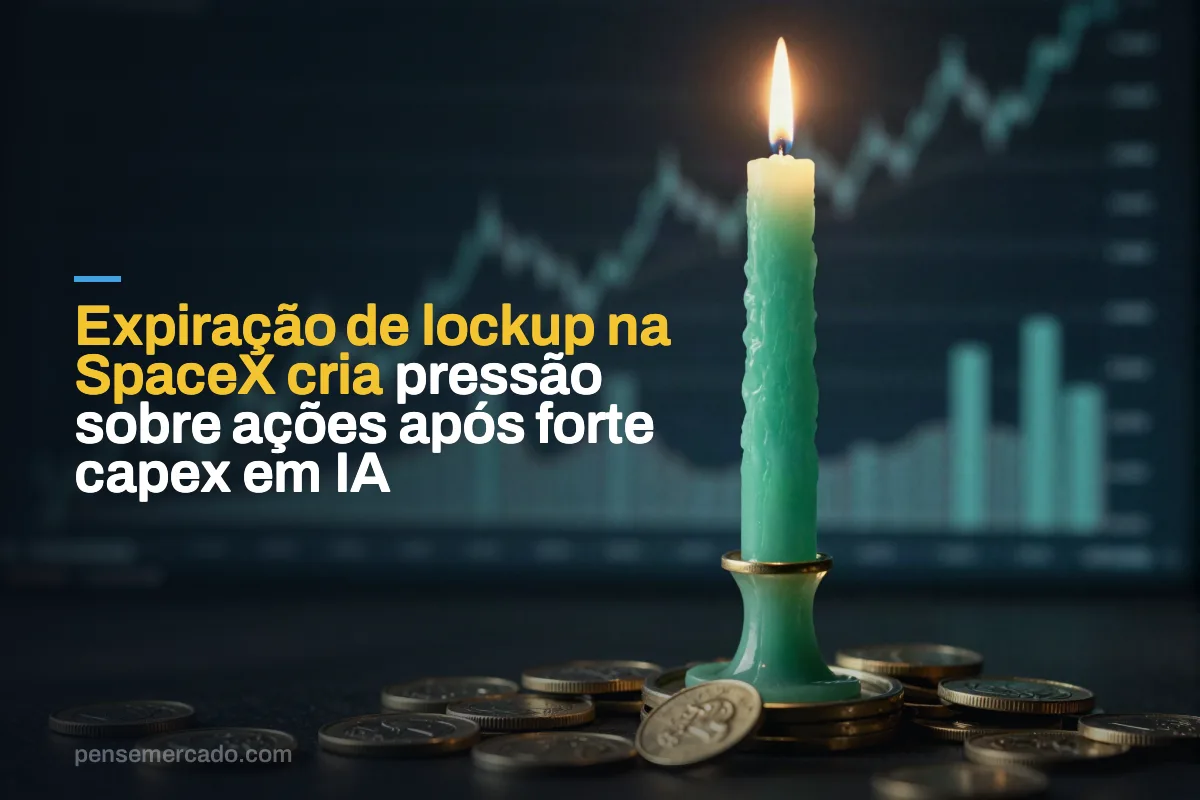 Expiração de lockup na SpaceX cria pressão sobre ações após forte capex em IA