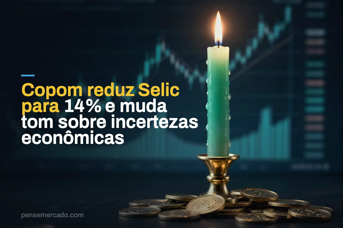 Copom reduz Selic para 14% e muda tom sobre incertezas econômicas