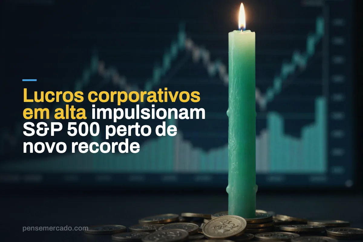Lucros corporativos em alta impulsionam S&P 500 perto de novo recorde