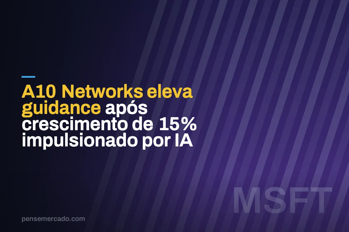 A10 Networks eleva guidance após crescimento de 15% impulsionado por IA