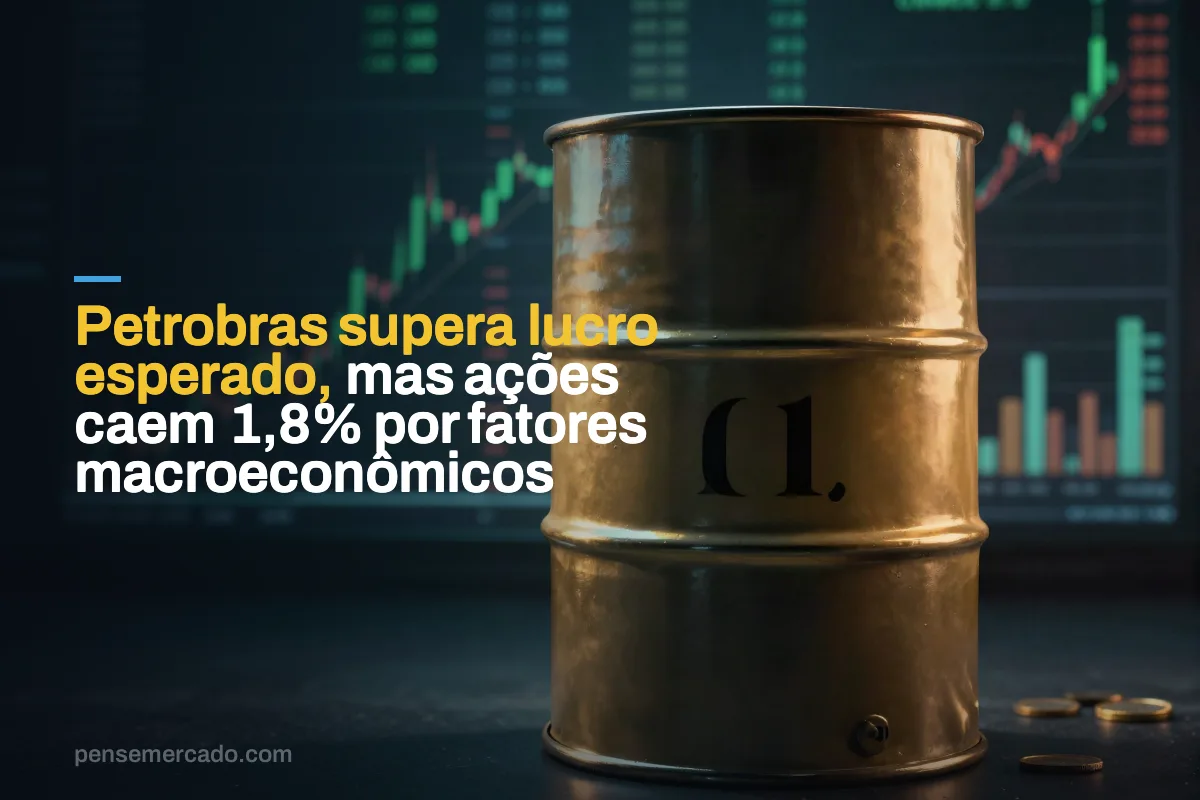 Petrobras supera lucro esperado, mas ações caem 1,8% por fatores macroeconômicos