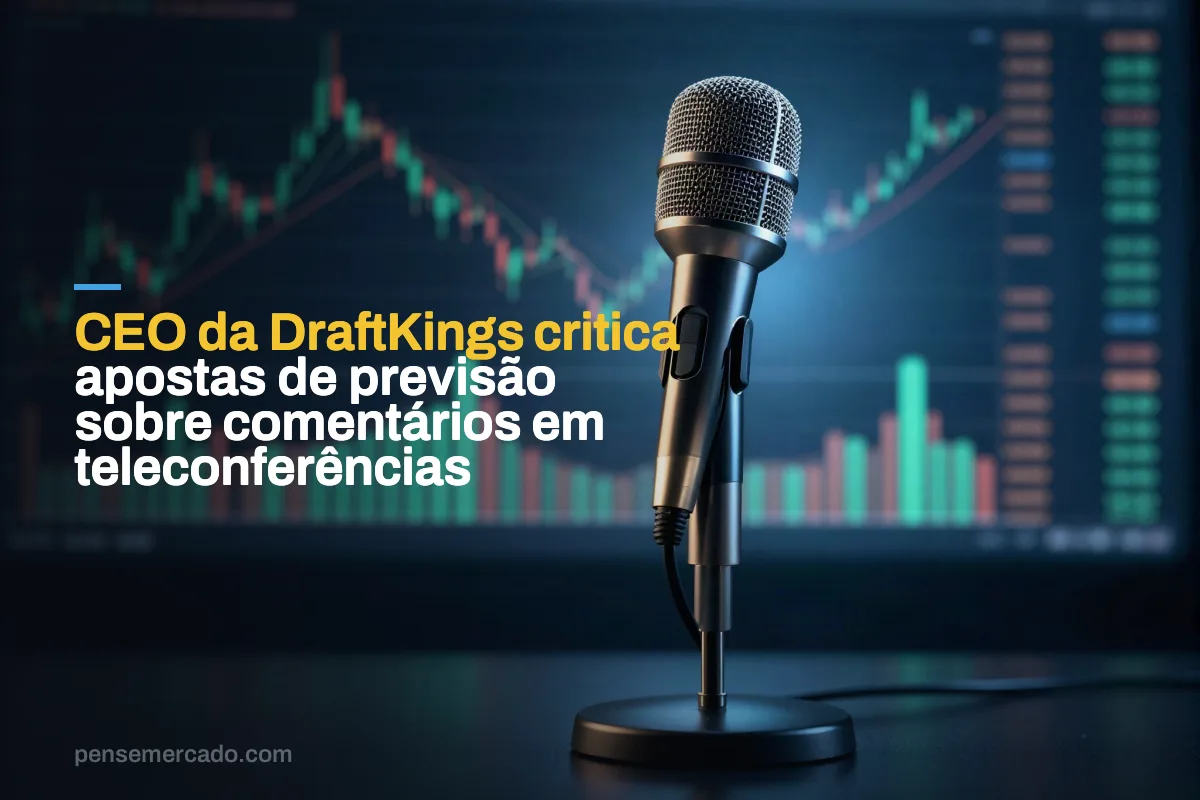 CEO da DraftKings critica apostas de previsão sobre comentários em teleconferências