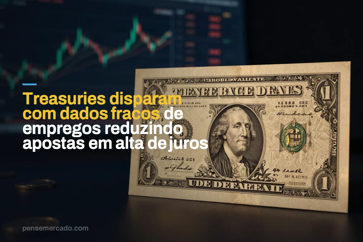 Treasuries disparam com dados fracos de empregos reduzindo apostas em alta de juros