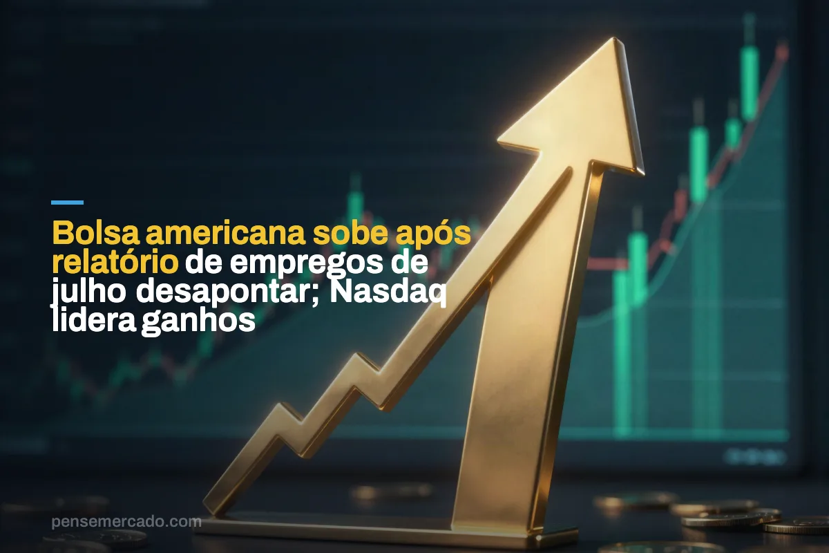Bolsa americana sobe após relatório de empregos de julho desapontar; Nasdaq lidera ganhos