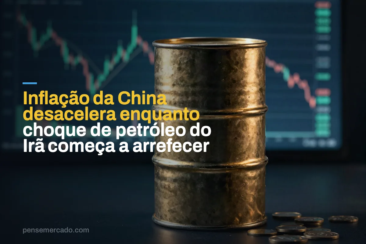Inflação da China desacelera enquanto choque de petróleo do Irã começa a arrefecer