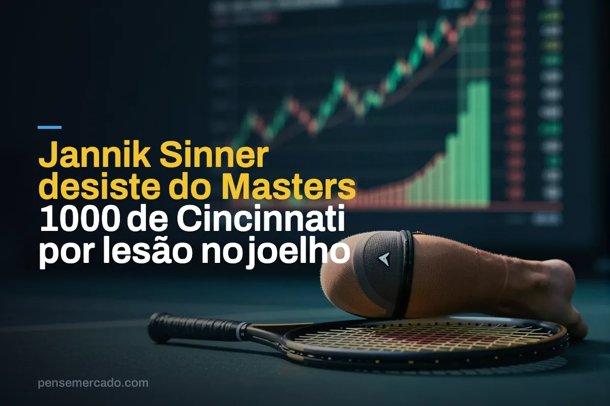 Jannik Sinner desiste do Masters 1000 de Cincinnati por lesão no joelho