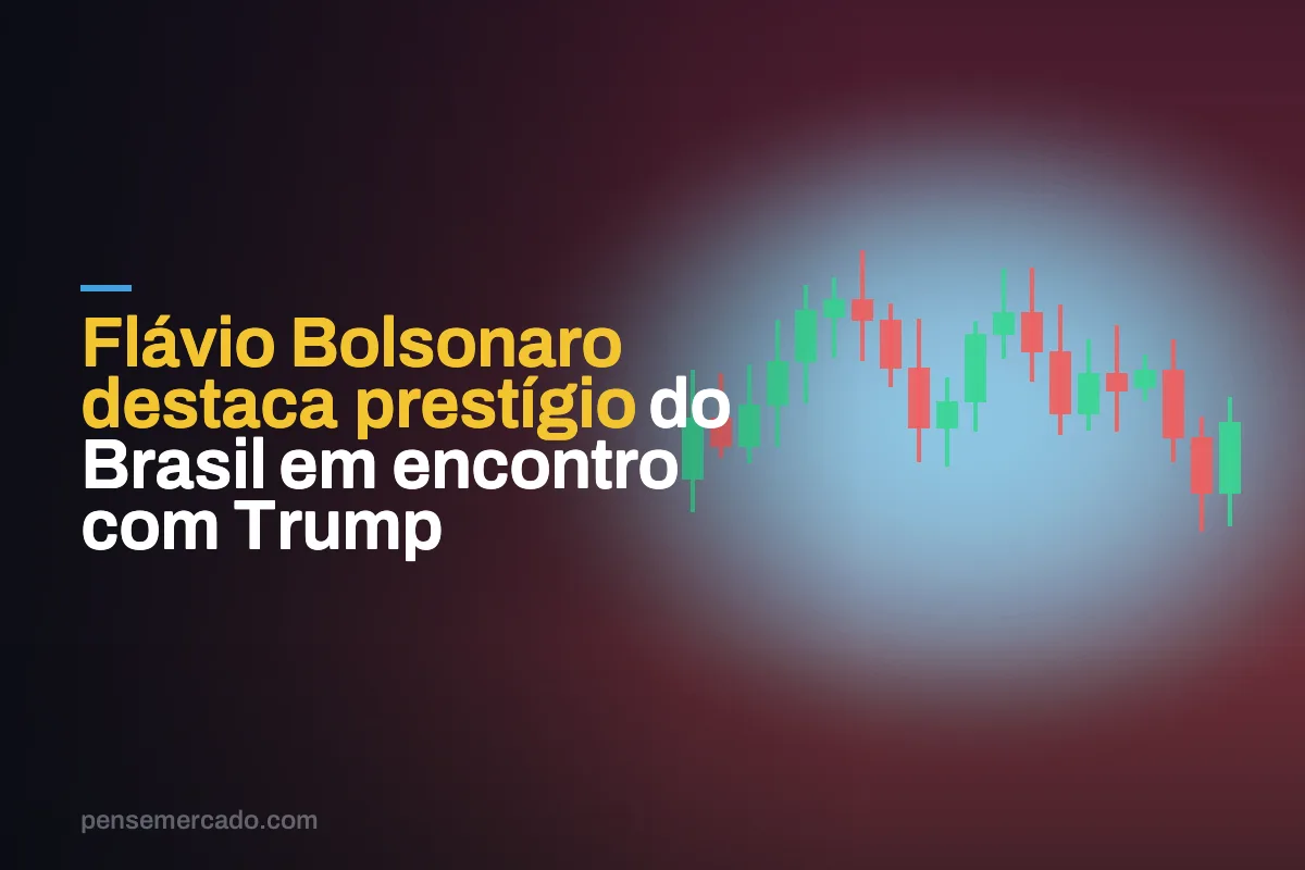 Flávio Bolsonaro destaca prestígio do Brasil em encontro com Trump