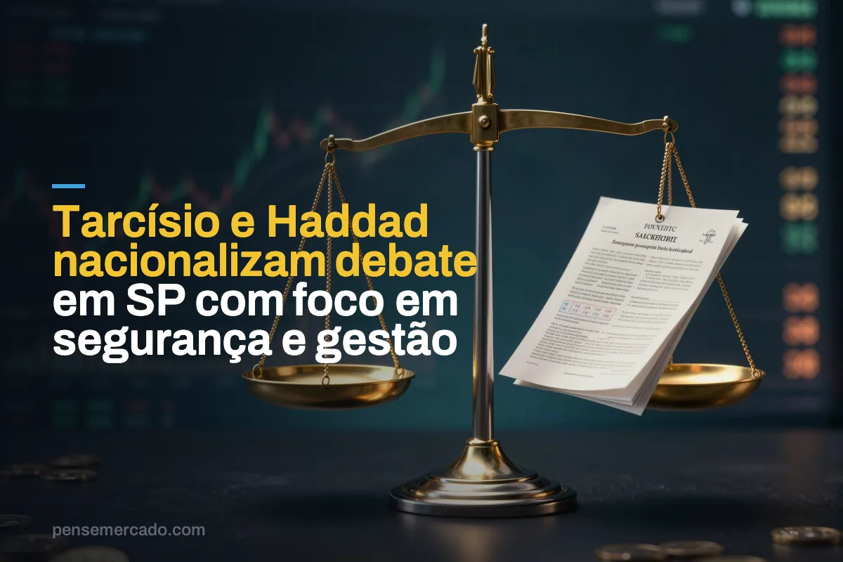 Tarcísio e Haddad nacionalizam debate em SP com foco em segurança e gestão