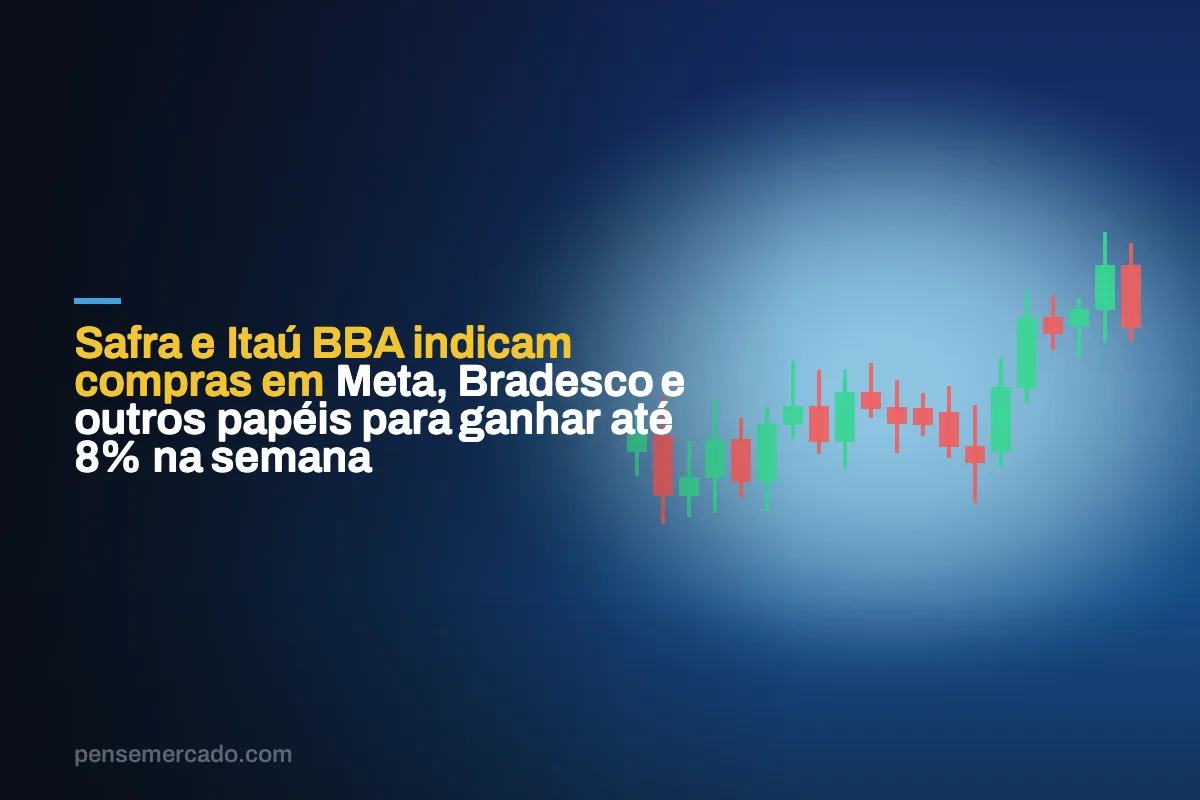Safra e Itaú BBA indicam compras em Meta, Bradesco e outros papéis para ganhar até 8% na semana