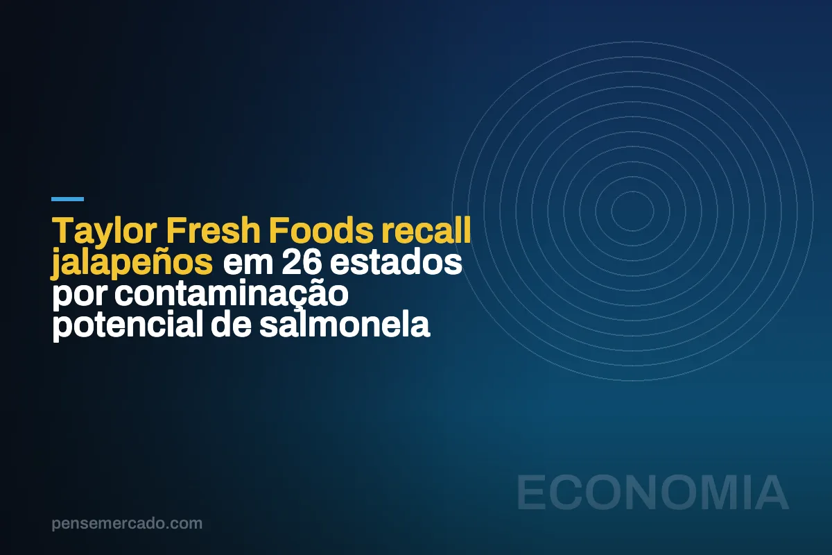Taylor Fresh Foods recall jalapeños em 26 estados por contaminação potencial de salmonela