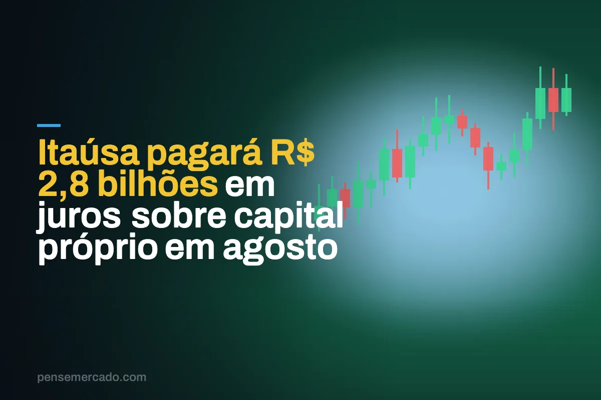 Itaúsa pagará R$ 2,8 bilhões em juros sobre capital próprio em agosto