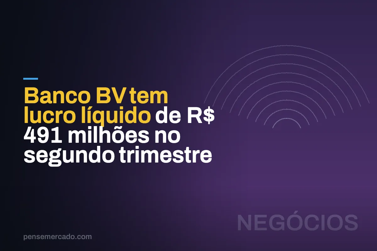 Banco BV tem lucro líquido de R$ 491 milhões no segundo trimestre