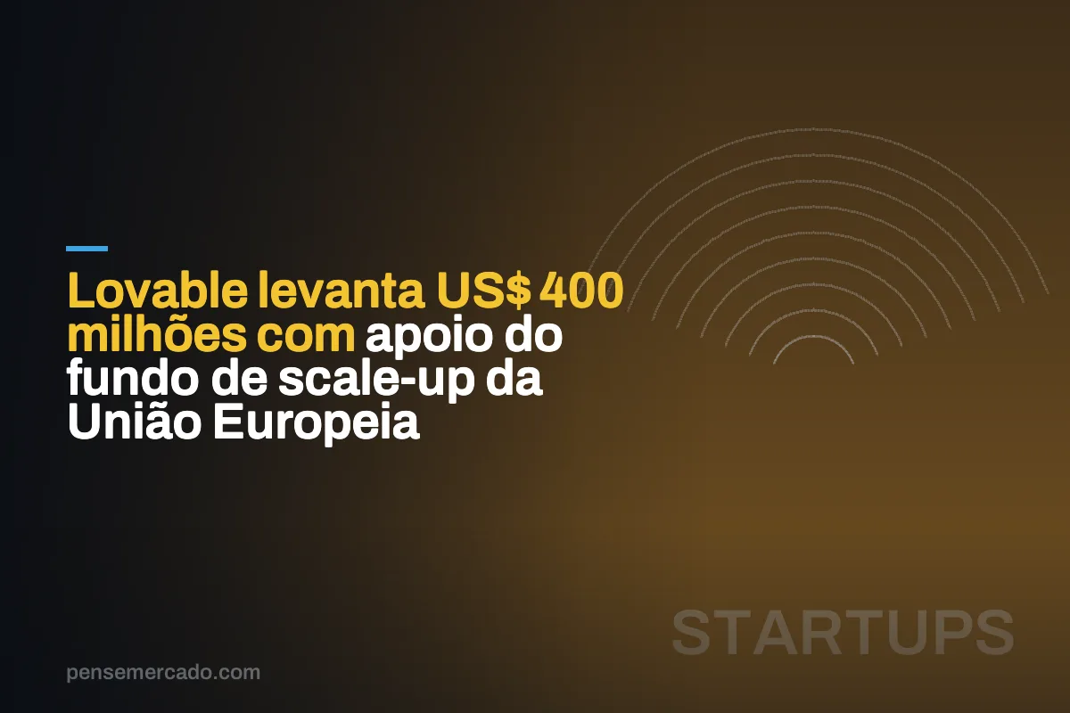 Lovable levanta US$ 400 milhões com apoio do fundo de scale-up da União Europeia