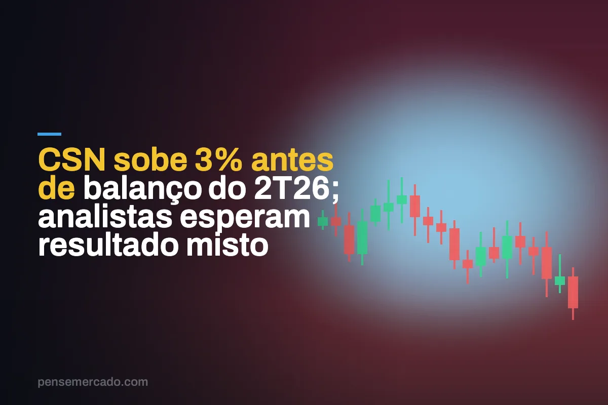 CSN sobe 3% antes de balanço do 2T26; analistas esperam resultado misto