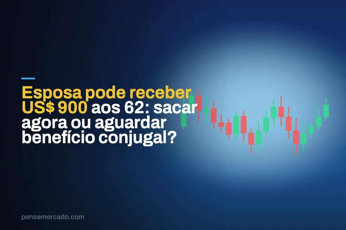 Esposa pode receber US$ 900 aos 62: sacar agora ou aguardar benefício conjugal?