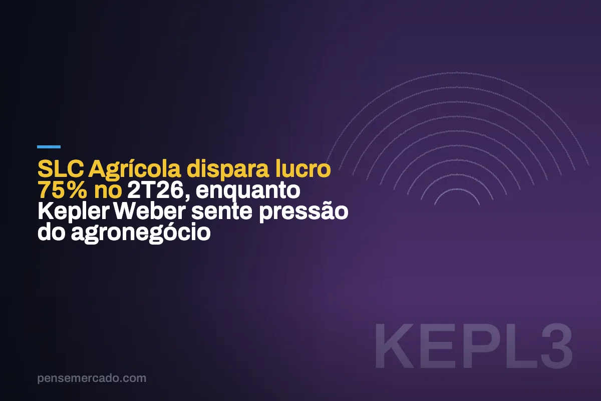 SLC Agrícola dispara lucro 75% no 2T26, enquanto Kepler Weber sente pressão do agronegócio
