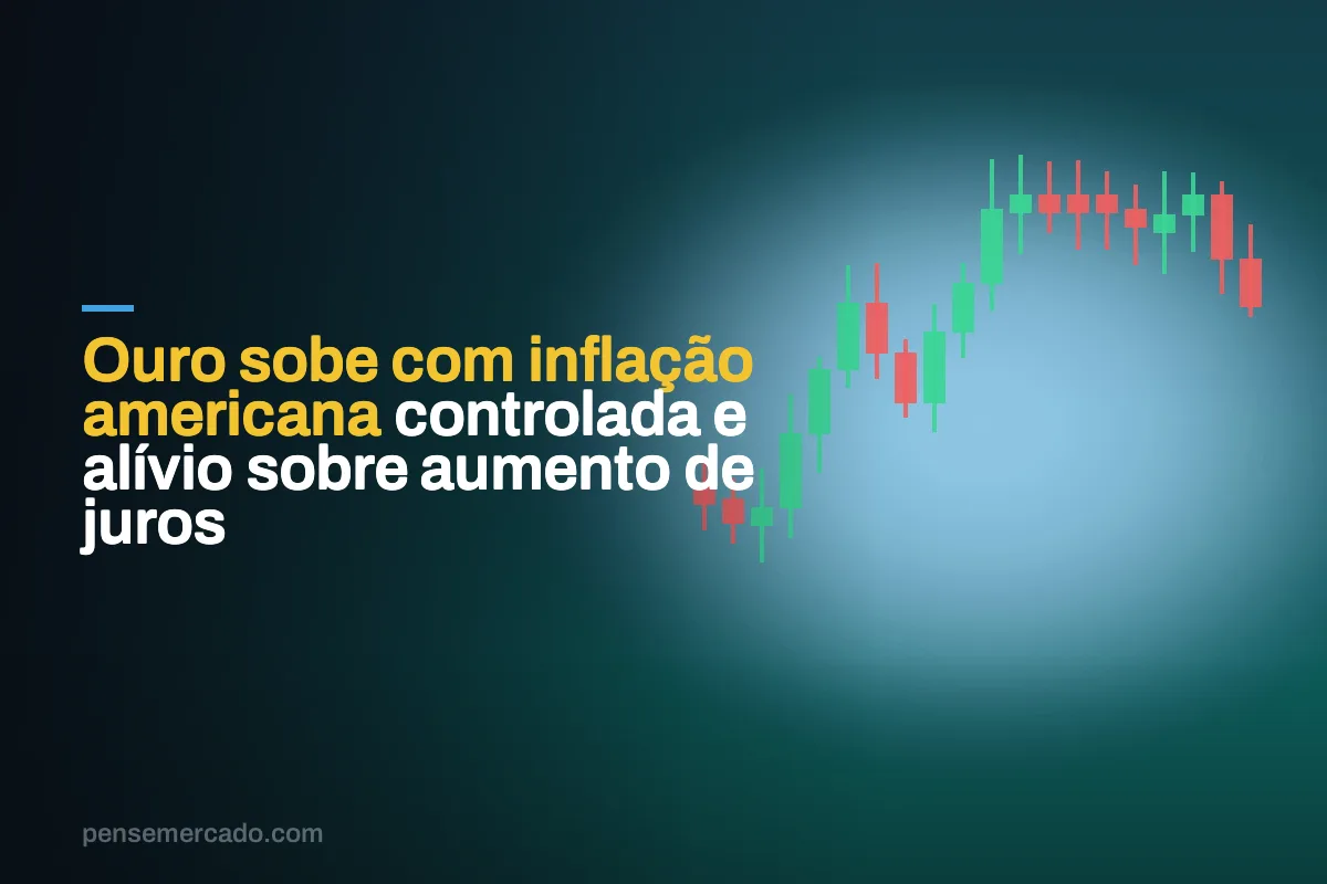 Ouro sobe com inflação americana controlada e alívio sobre aumento de juros